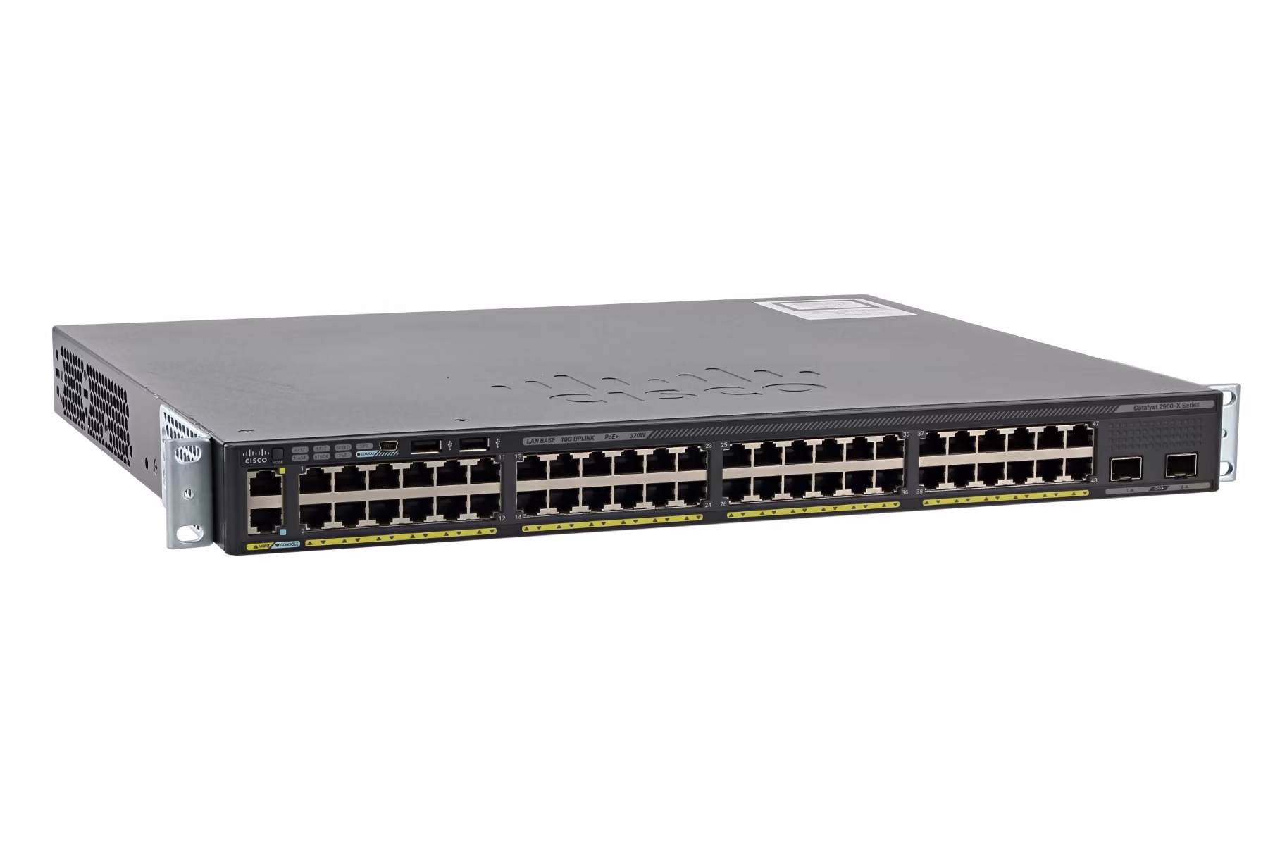 cisco_ws-c2960x-48lpd-l_front_zoom_2_2 سوئیچ شبکه PoE سیسکو مدل WS-C2960X-48LPD-L با 48 پورت گیگابیتی، قابلیت PoE+ و مدیریت پیشرفته برای شبکههای سازمانی